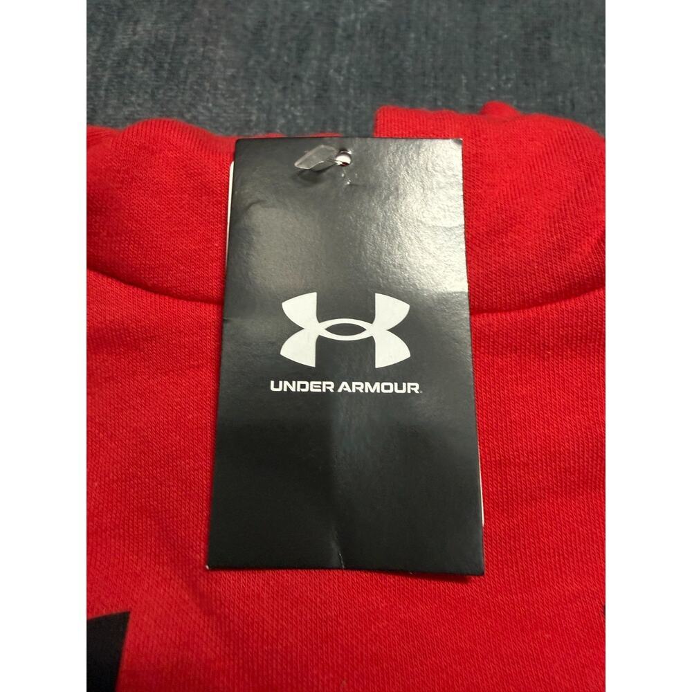 NWT Under Armour Rival Fleece Big Logo Hoodie Boys Large Racer Red Long Sleeve - Picture 5 of 6